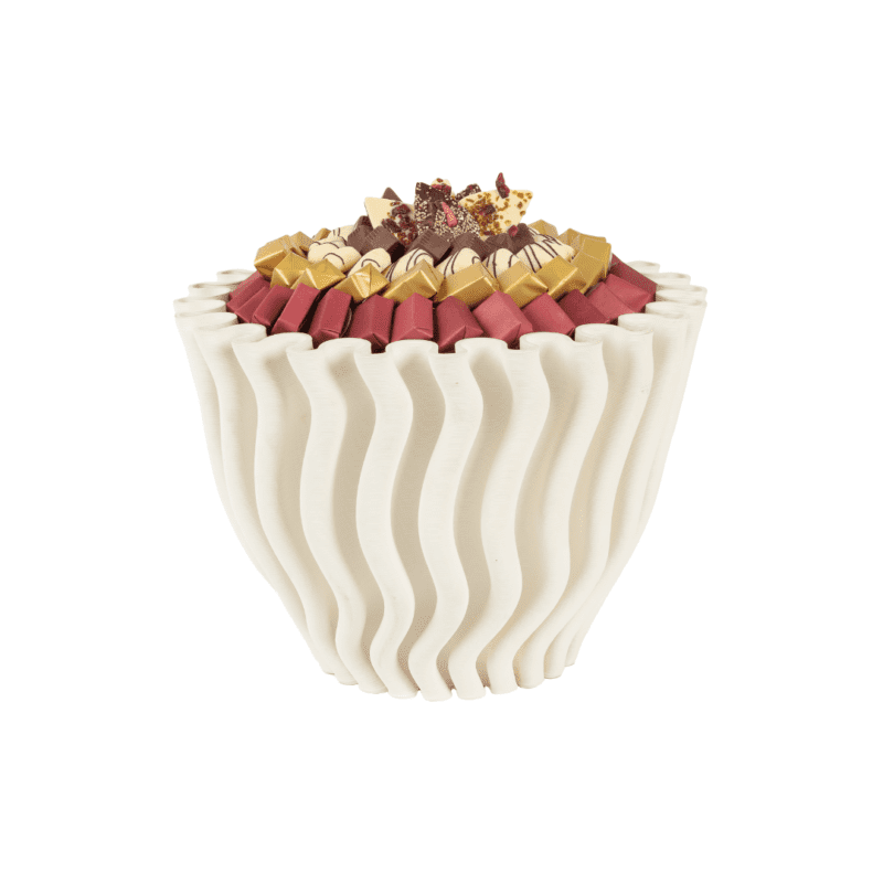 POT PLISSE BLANC Gm avec 1700g de chocolats