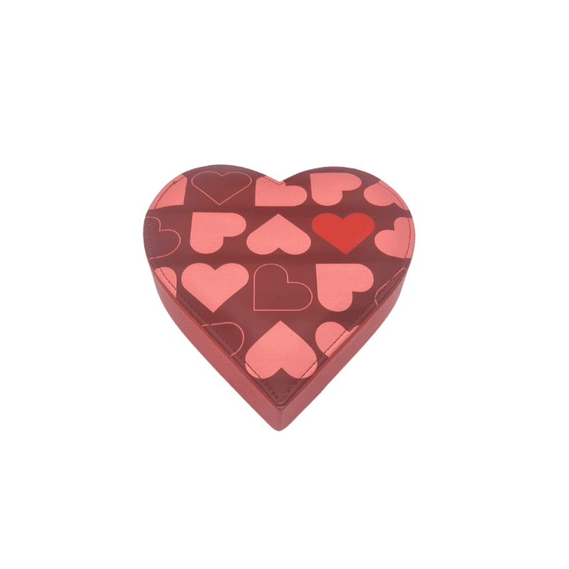 Cœur "Rose" avec 350g de chocolats - 15cm