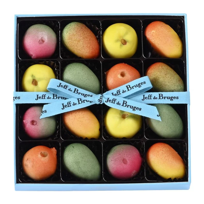 Boite 16 fruits en pâtes d'amandes