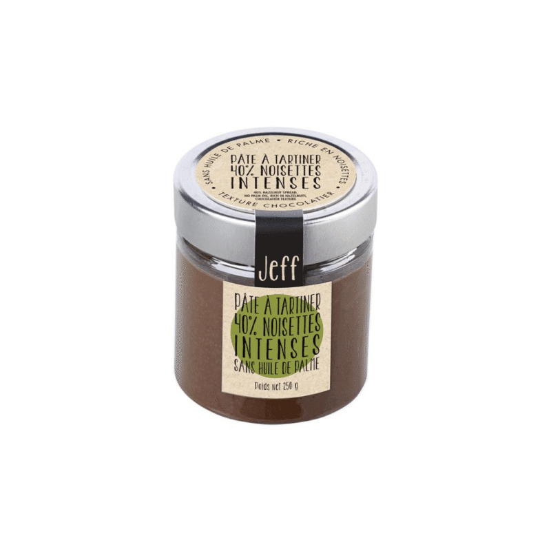 Pot de pâte à tartiner noisettes