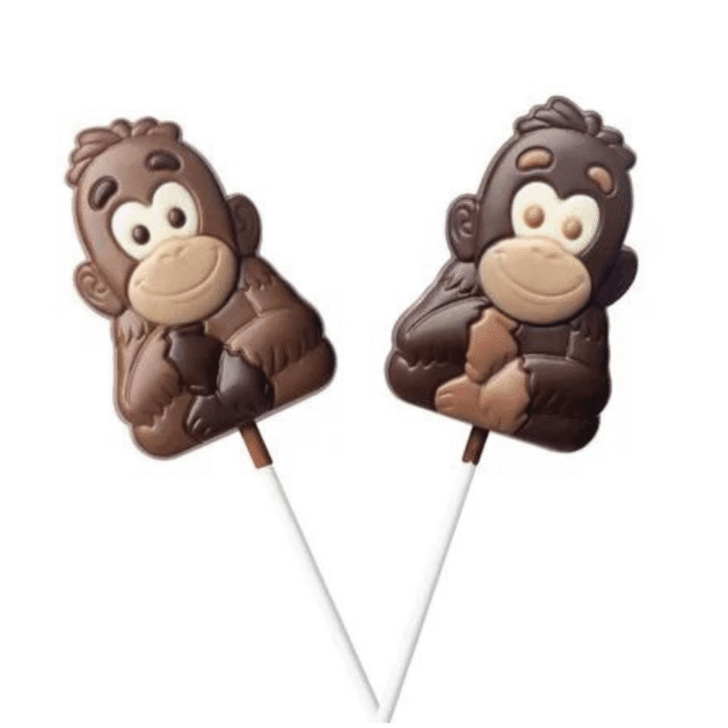 Choco'Cette - Sucette Singe Chocolat au lait ou noir