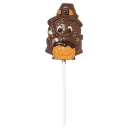 Sucette sorcière en chocolat au lait