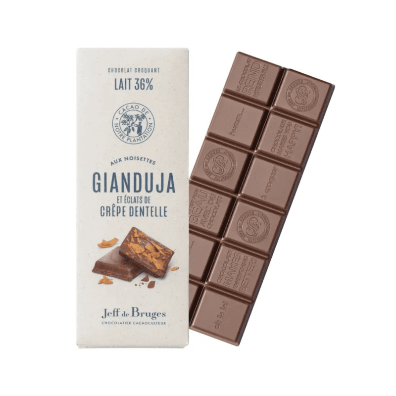 Tablette Nº6 chocolat au lait 36% de cacao gianduja et feuillantine