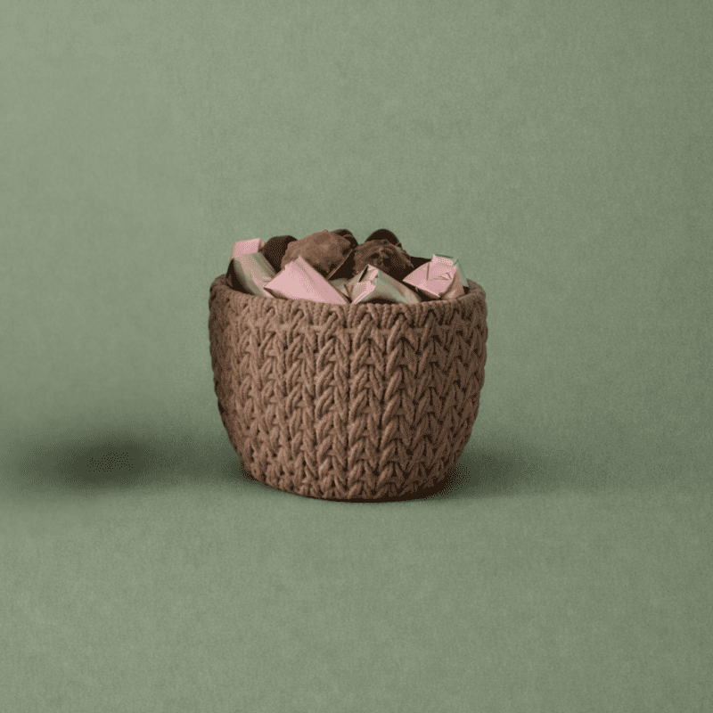 Photophore Pm motif Maille avec 150g de chocolat