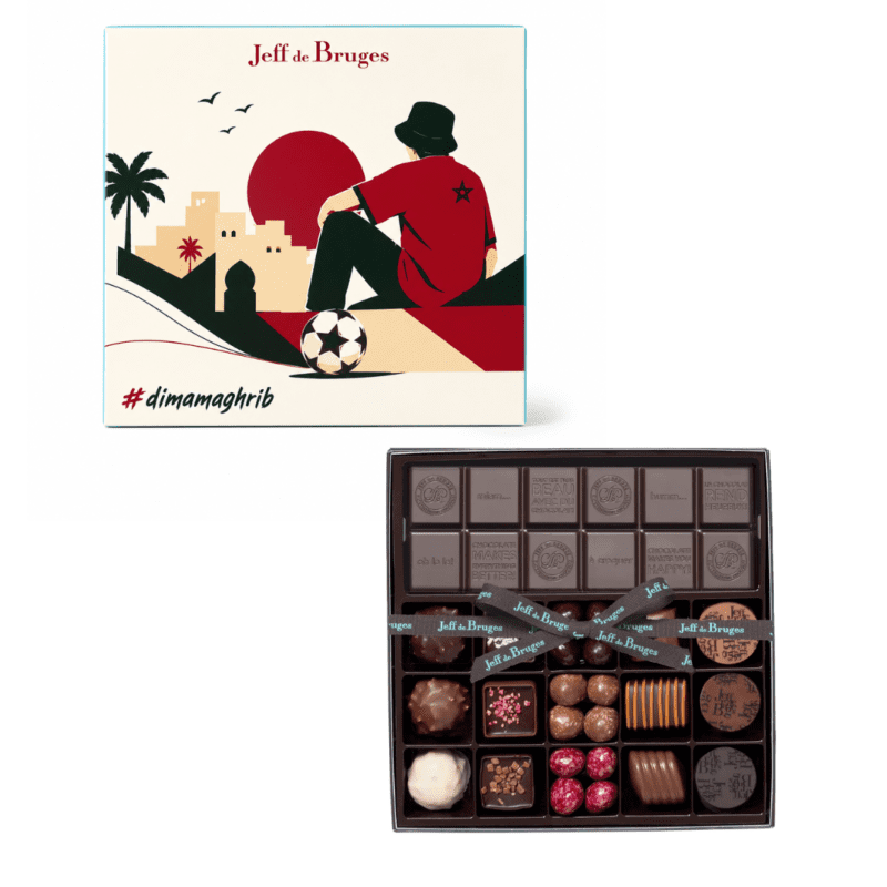 Boite 15 chocolats assortis et tablette de chocolat Édition " Allez les Lions"